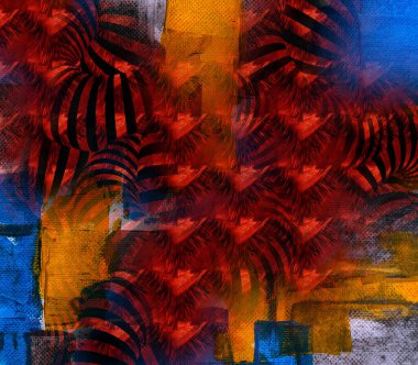 Lüks desenli çok renkli desenler. Renkli arka plan. Tasarım elementleri ile yaratıcı konsept desen. Moda deseni.