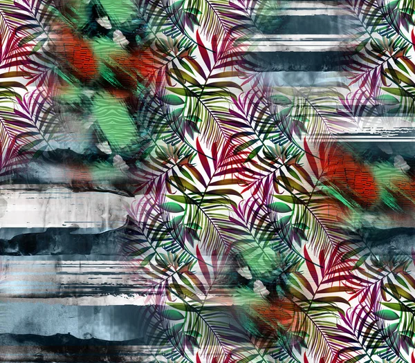 Peinture Main Abstraite Aquarelle Shibori Batik Cercles Motif Coloré Arrière — Photo