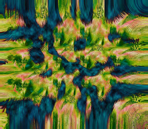 Ζωγραφική Στο Χέρι Αφηρημένη Ακουαρέλα Shibori Batik Κύκλοι Μοτίβο Πολύχρωμο — Φωτογραφία Αρχείου