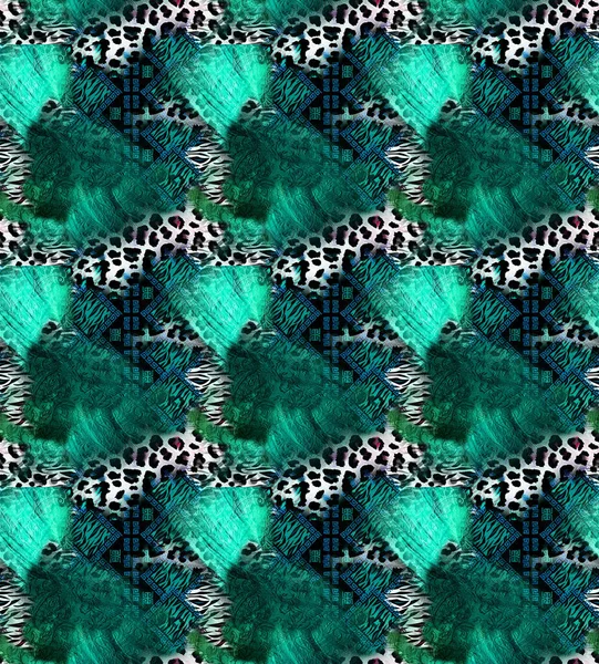 African Fashion Seamless Pattern Ornament Vibrant Colors Picture Art Abstract — Photo