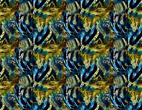 African Fashion Seamless Pattern Ornament Vibrant Colors Picture Art Abstract — Stockfoto