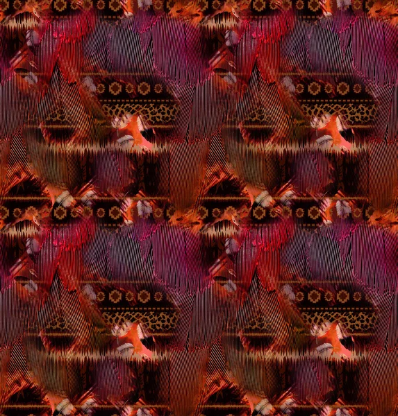 African Fashion Seamless Pattern Ornament Vibrant Colors Picture Art Abstract — Φωτογραφία Αρχείου
