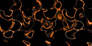3D illustration of colorful banner with blended abstract curve shapes for creative art and web design.Print for clothes.Computer generated abstract colorful fractal.Colored swimwear prints