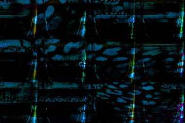 3D illustration of colorful banner with blended abstract curve shapes for creative art and web design.Print for clothes.Computer generated abstract colorful fractal.Colored swimwear prints