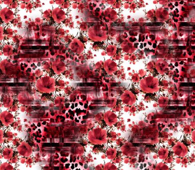 The Amazing fabric Abstract Background.Colorful illustration,Botanical composition abstract background for greeting card,textile and digital print.Textile fashion print pattern.