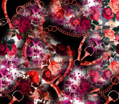 The Amazing fabric Abstract Background.Colorful illustration,Botanical composition abstract background for greeting card,textile and digital print.Textile fashion print pattern.