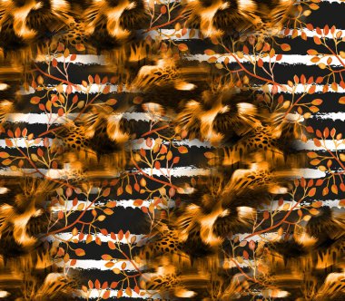 The Amazing fabric Abstract Background.Colorful illustration,Botanical composition abstract background for greeting card,textile and digital print.Textile fashion print pattern.