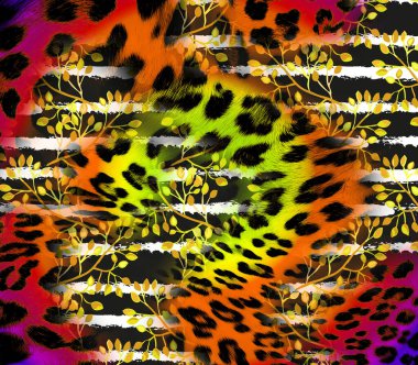 The Amazing fabric Abstract Background.Colorful illustration,Botanical composition abstract background for greeting card,textile and digital print.Textile fashion print pattern.