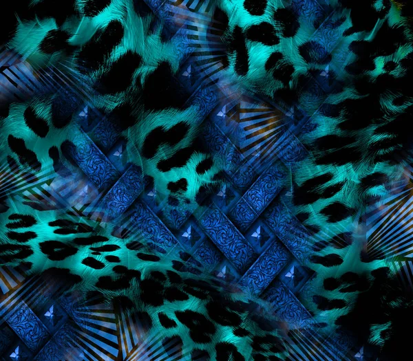 Colorful Abstract Pattern Textile Design Textile Fashion Print Pattern Swimwear — Stockfoto