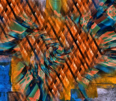 Unique patterns.Full Saree Designs For Colorful Digital Printing.Fractal art background for creative design.Decoration for wallpaper desktop, poster.Psychedelic.Textile fashion fabric prints.