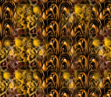 Unique patterns.Full Saree Designs For Colorful Digital Printing.Fractal art background for creative design.Decoration for wallpaper desktop, poster.Psychedelic.Textile fashion fabric prints.