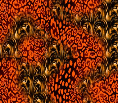The Amazing fabric Abstract Background.Colorful illustration,Botanical composition abstract background for greeting card,textile and digital print.Textile fashion print pattern.