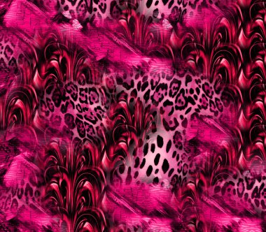 The Amazing fabric Abstract Background.Colorful illustration,Botanical composition abstract background for greeting card,textile and digital print.Textile fashion print pattern.