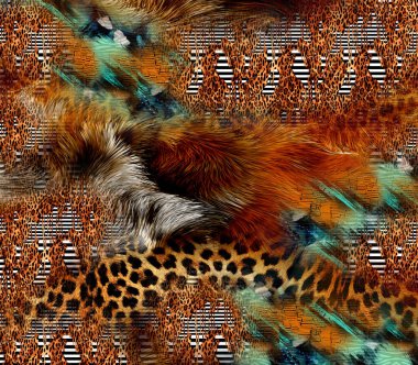 The Amazing fabric Abstract Background.Colorful illustration,Botanical composition abstract background for greeting card,textile and digital print.Textile fashion print pattern.