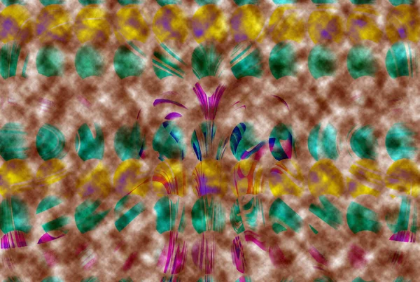 Дивовижний Тканинний Абстрактний Фон Барвисті Ілюстрації Ботанічна Композиція Абстрактний Фон — стокове фото