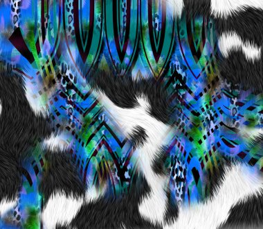 Textile illustration.Fashionable print pattern.Colorful dirty abstract background,old grunge texture.Fabric bottom batik pattern in the textile industry.Textile digital pattern smoke design.