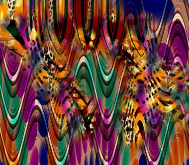 Textile illustration.Fashionable print pattern.Colorful dirty abstract background,old grunge texture.Fabric bottom batik pattern in the textile industry.Textile digital pattern smoke design.