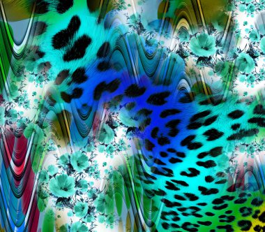 Textile illustration.Fashionable print pattern.Colorful dirty abstract background,old grunge texture.Fabric bottom batik pattern in the textile industry.Textile digital pattern smoke design.