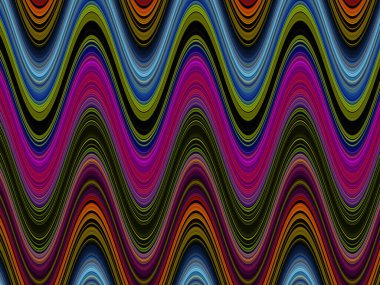 Renkli desenler fraktal. Psikedelik fraktal, fırça darbelerinin dokusu. Tekstil desenleri için renkli boyalar. Soyut arkaplan renkleri kaotik fırça darbeleri.