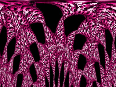 Renkli desenler fraktal. Psikedelik fraktal, fırça darbelerinin dokusu. Tekstil desenleri için renkli boyalar. Soyut arkaplan renkleri kaotik fırça darbeleri.