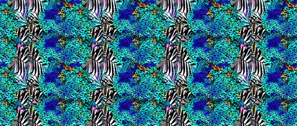 Seamless Fashion Print Fabric Print Pattern Multicolored Background Creative Graphic — Stock Photo, Image