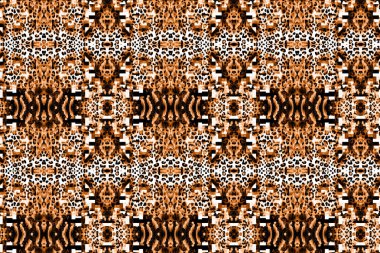 Kusursuz Moda deseni. Kumaş baskı deseni. Çok renkli arka plan. Yaratıcı grafik tasarım, çizim fraktali. Tekstil desenleri için kusursuz modern baskı..