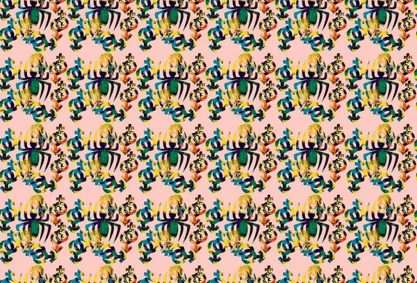 Nahtlose Mode Print Fabric Print Pattern Multicolored Background Creative Grafik — Stockfoto