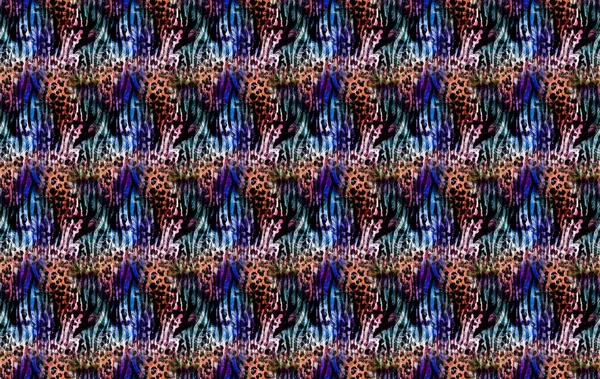 Seamless Fashion Print Fabric Print Pattern Multicolored Background Creative Graphic — Stock Photo, Image