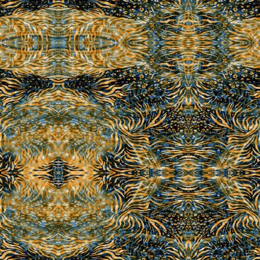 Kusursuz Geometri yineleme şablonu dokusu arka planda. Monochrome Psychedelic Abstract Geometrik Çizgiler Kesişme Deseni. Fraktal sanat. Moda modern dikişsiz çizim. Tekstil kumaş baskısı..