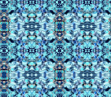 Kusursuz Geometri yineleme şablonu dokusu arka planda. Monochrome Psychedelic Abstract Geometrik Çizgiler Kesişme Deseni. Fraktal sanat. Moda modern dikişsiz çizim. Tekstil kumaş baskısı..