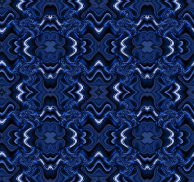 Kusursuz Geometri yineleme şablonu dokusu arka planda. Monochrome Psychedelic Abstract Geometrik Çizgiler Kesişme Deseni. Fraktal sanat. Moda modern dikişsiz çizim. Tekstil kumaş baskısı..