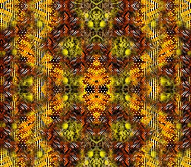 Kusursuz Geometri yineleme şablonu dokusu arka planda. Monochrome Psychedelic Abstract Geometrik Çizgiler Kesişme Deseni. Fraktal sanat. Moda modern dikişsiz çizim. Tekstil kumaş baskısı..