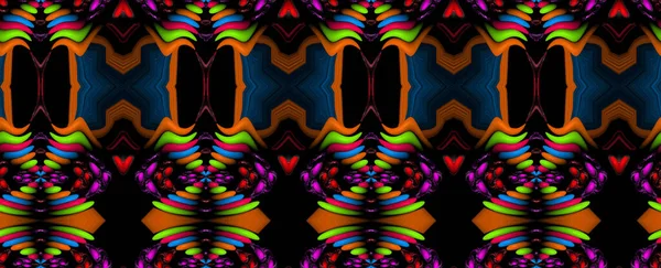 Bezešvé Geometrie Opakovat Vzor Texturou Pozadí Monochromatické Psychedelické Abstraktní Geometrické — Stock fotografie