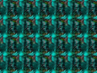 Kusursuz Geometri yineleme şablonu dokusu arka planda. Monochrome Psychedelic Abstract Geometrik Çizgiler Kesişme Deseni. Fraktal sanat. Moda modern dikişsiz çizim. Tekstil kumaş baskısı..