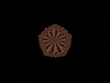 Üç boyutlu kaleydoskop mandala görsel enerji çakra fütüristik görsel vj dikişsiz döngü, fraktal sanat ile üçüncü gözü açmak için psikedelik transın soyut arka planı