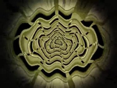 Üç boyutlu kaleydoskop mandala görsel enerji çakra fütüristik görsel vj dikişsiz döngü, fraktal sanat ile üçüncü gözü açmak için psikedelik transın soyut arka planı