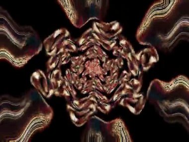 Üç boyutlu kaleydoskop mandala görsel enerji çakra fütüristik görsel vj dikişsiz döngü, fraktal sanat ile üçüncü gözü açmak için psikedelik transın soyut arka planı