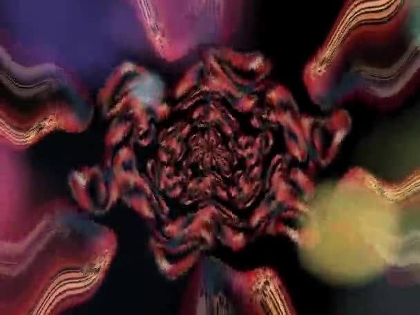 Animasi Gelombang Fraktal Psychedelic Abstract Animation Color Wavy Smooth Wall — Stok Video