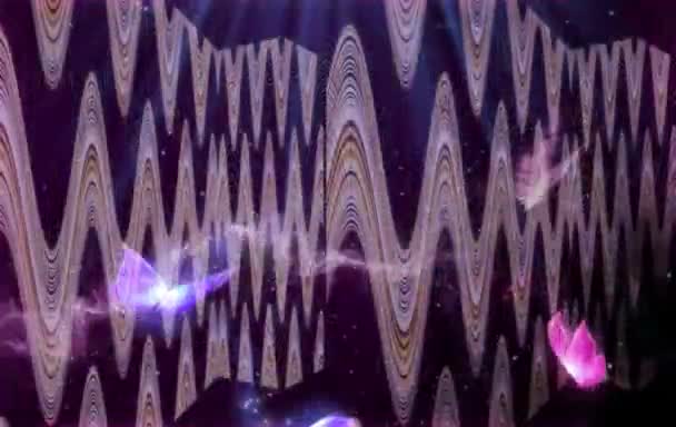 Фрактальна Хвильова Анімація Психоделічна Абстрактна Анімація Колір Хвильової Гладкої Стіни — стокове відео