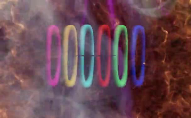 Fraktale Wellenanimation Psychedelisch Abstrakt Animation Farbe Wellen Glatte Wand Konzept — Stockvideo