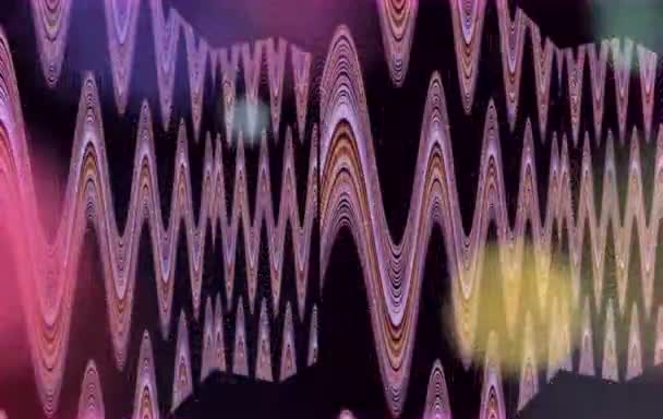 Fractal Våg Animation Psychedelic Abstrakt Animation Färg Vågig Mjuk Wall — Stockvideo