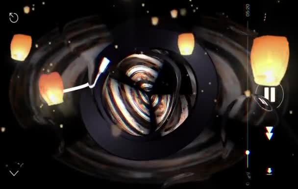Фрактальна Хвильова Анімація Психоделічна Абстрактна Анімація Колір Хвильової Гладкої Стіни — стокове відео