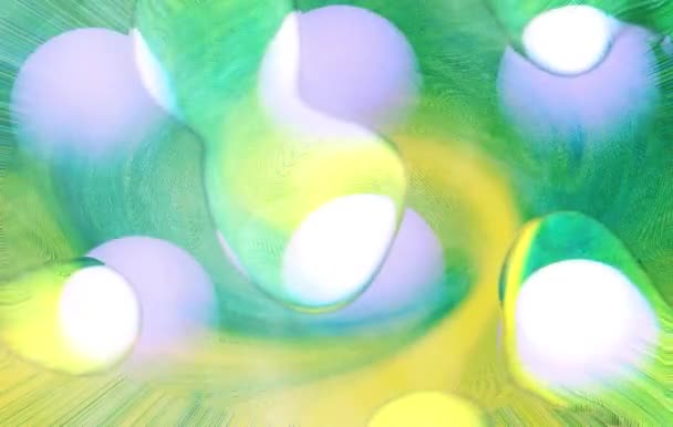 分形波动画 心音3D摘要动画彩色波平滑墙 概念多色液模式彩色流体流 彩色波型 — 图库视频影像