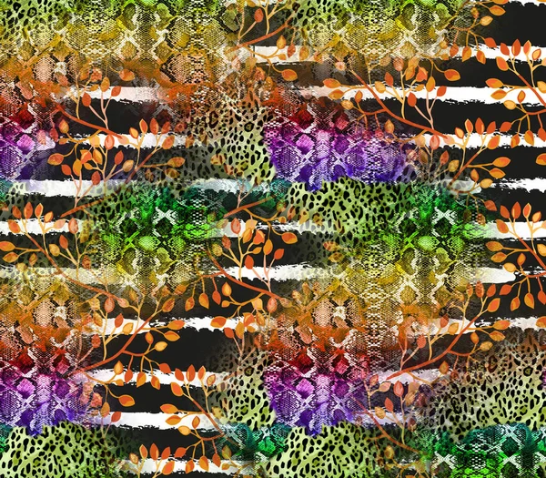 Красочный Модный Принт Текстильная Печать Design Textile Illustration Fractal Красочный — стоковое фото