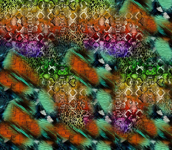 Renkli Moda Desenleri Kumaş Desenli Tekstil Baskı Tasarımı Tekstil Çizimi — Stok fotoğraf