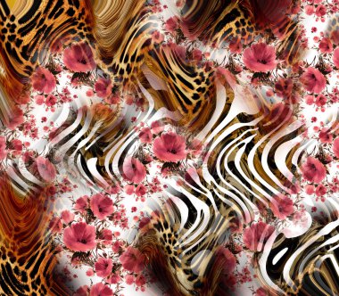 Renkli moda desenleri. Kumaş desenli. Tekstil baskı tasarımı. Tekstil çizimi. Fraktal renkli desen. Yazdırma deseni. Yeni sezon kumaş baskısı.
