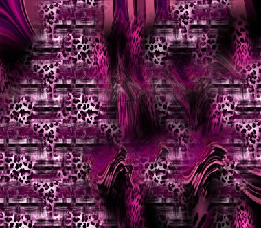 Renkli moda desenleri. Kumaş desenli. Tekstil baskı tasarımı. Tekstil çizimi. Fraktal renkli desen. Yazdırma deseni. Yeni sezon kumaş baskısı.