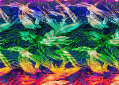 Renkli moda desenleri. Kumaş desenli. Tekstil baskı tasarımı. Tekstil çizimi. Fraktal renkli desen. Yazdırma deseni. Yeni sezon kumaş baskısı.