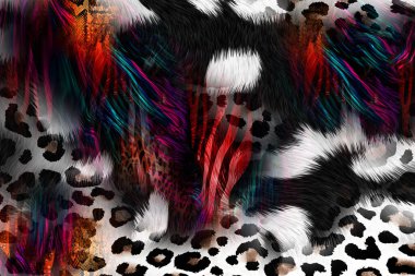 Renkli moda desenleri. Kumaş desenli. Tekstil baskı tasarımı. Tekstil çizimi. Fraktal renkli desen. Yazdırma deseni. Yeni sezon kumaş baskısı.