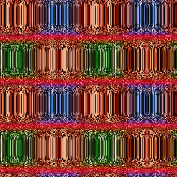 Naadloze Kleurrijke Patronen Fractal Psychedelische Fractal Textuur Van Penseelstreken Gekleurde — Stockfoto